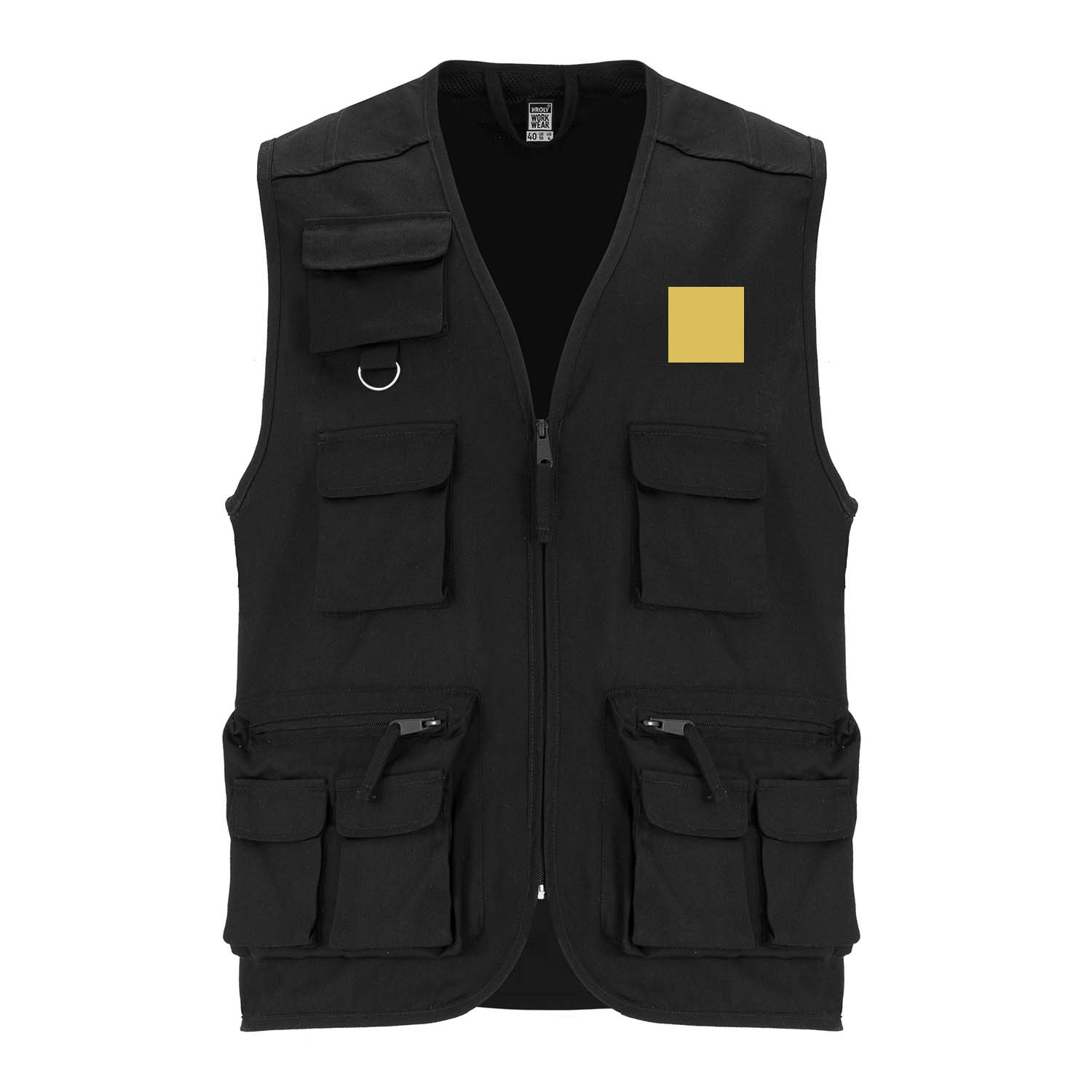 Gilet Sans Manches Multi-poches Style Reporter - Taille XL Noir